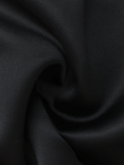 Ayla Satin Black Mini Skirt