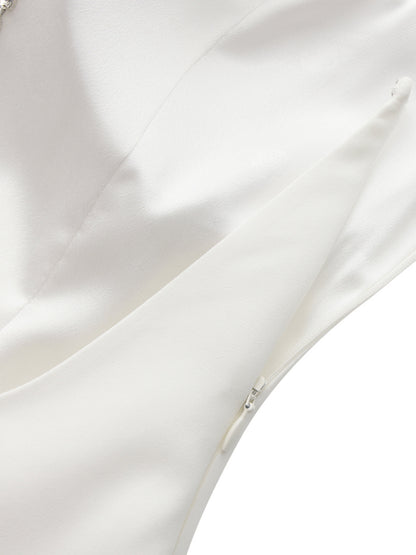 Giana Open-Back White Dress