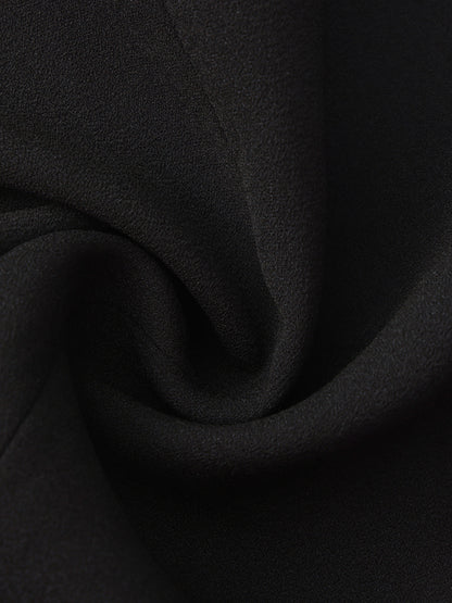 Alina Waist-Cinched Black Top