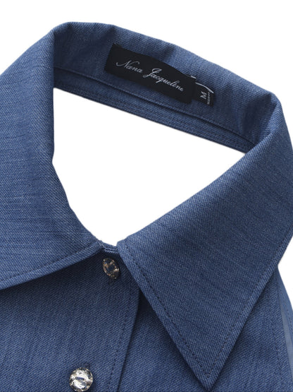 Amara Open-Back Blue Top