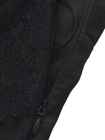 Brielle Twist-Front Black Dress
