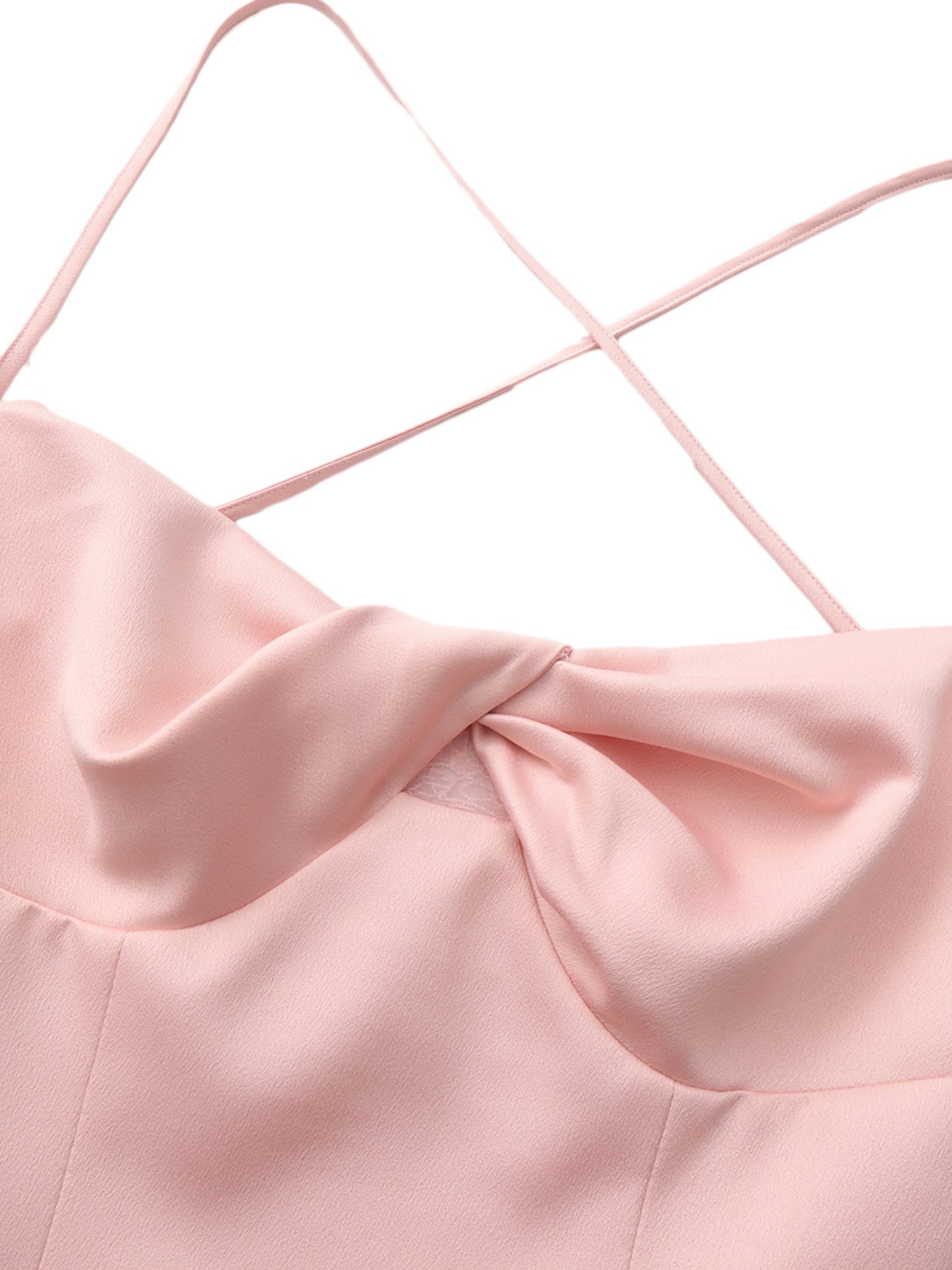 Brielle Twist-Front Peach Pink Dress