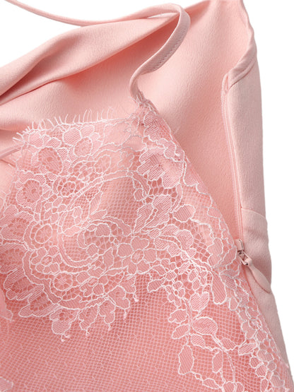 Brielle Twist-Front Peach Pink Dress