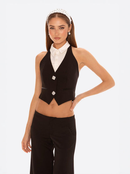 Anya Vest Top (Black)