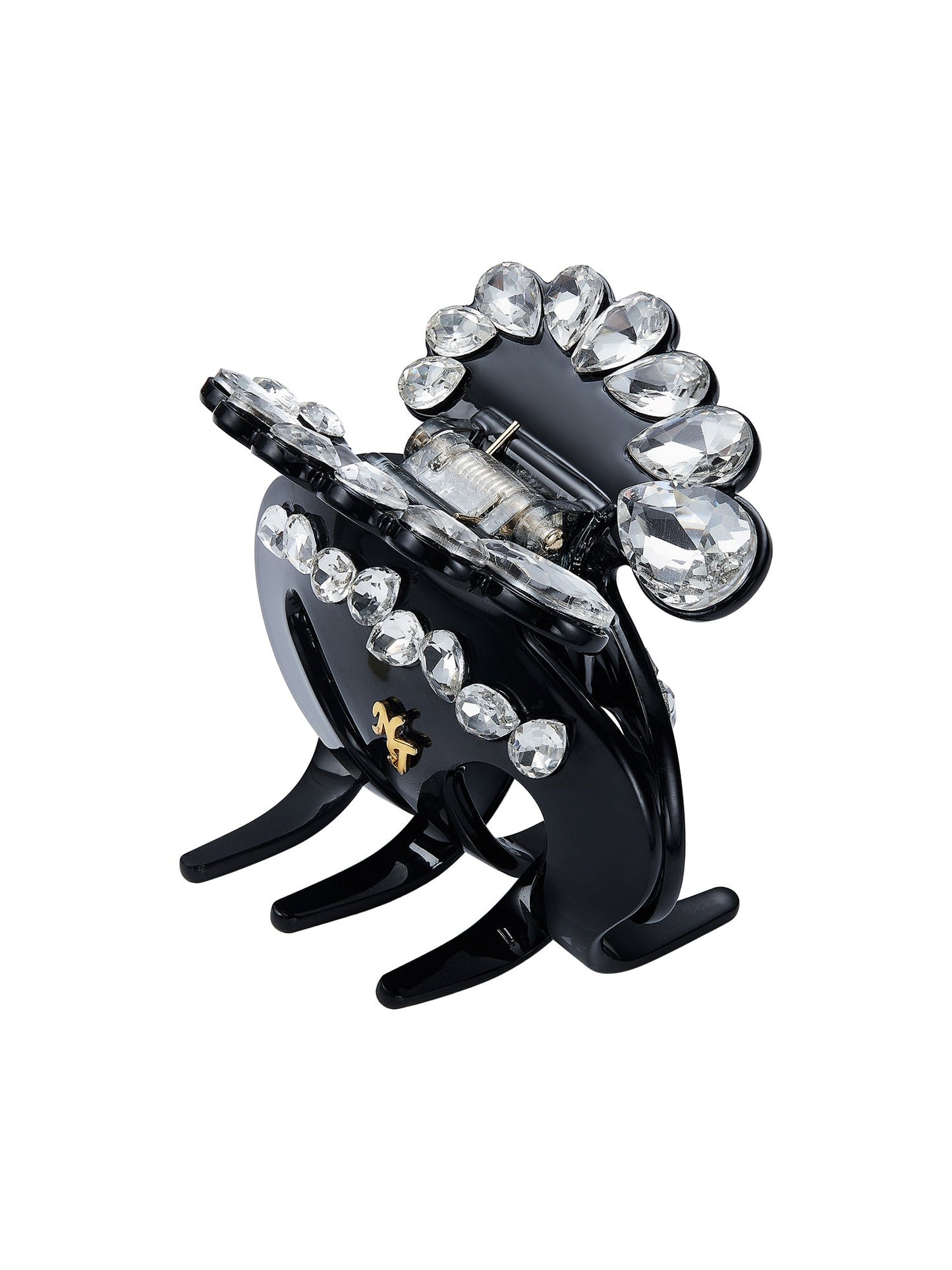 Ameline Crystal Mini Black Hair Clip