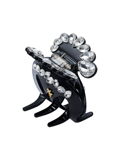 Ameline Crystal Mini Black Hair Clip