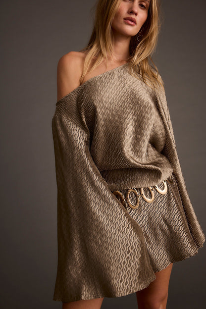 Kahlo Gunmetal Mini Dress