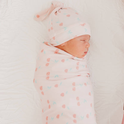 Knit Swaddle Blanket - Cheery
