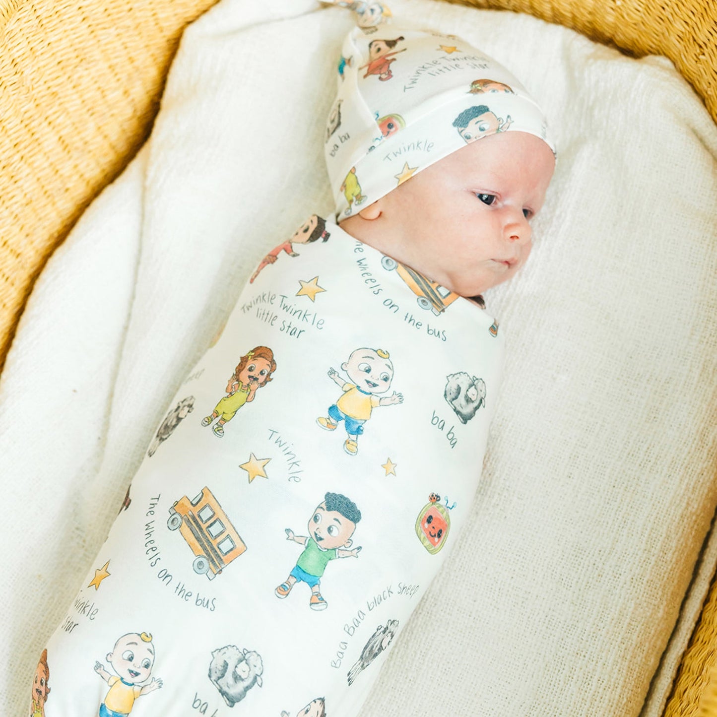 Knit Swaddle Blanket - CoComelon Friends