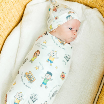 Knit Swaddle Blanket - CoComelon Friends