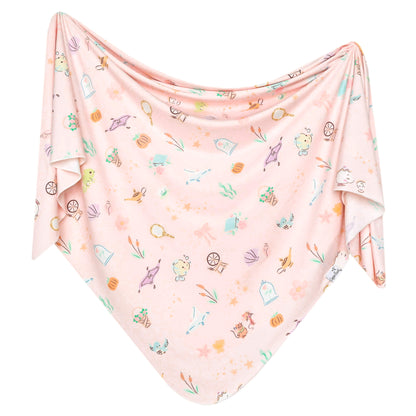 Knit Swaddle Blanket - Enchanted Friends