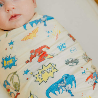 Knit Swaddle Blanket - Justice League