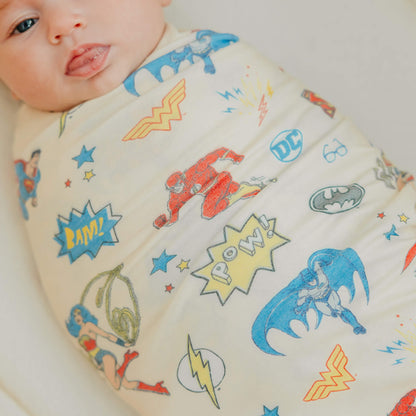Knit Swaddle Blanket - Justice League