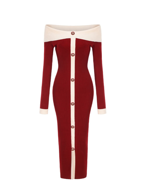Annie Knit Dress (Red) (Final Sale)