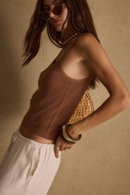 Lucero Bronze Lurex Tank