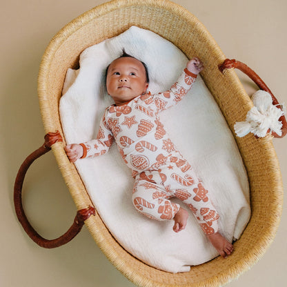 Long Sleeve Bodysuit - Gingerbread