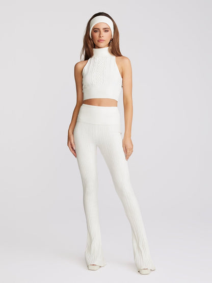 Janelle Knit Pants (White) (Final Sale)