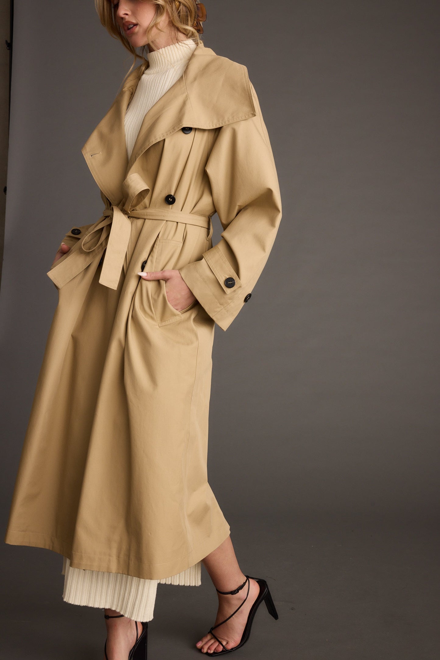Moss Khaki Classic Trench Coat
