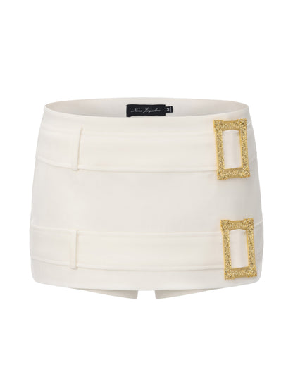 Lou Belted White Skort