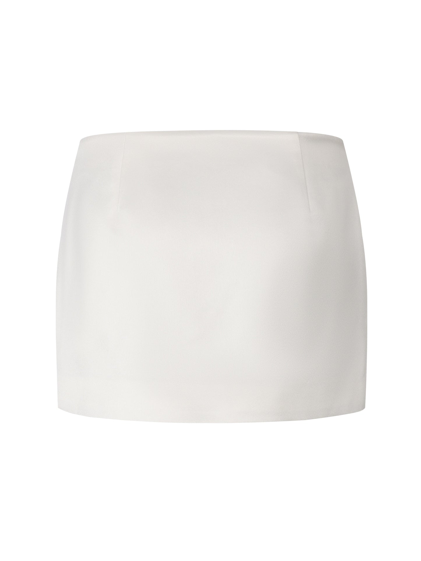Ayla Satin White Mini Skirt