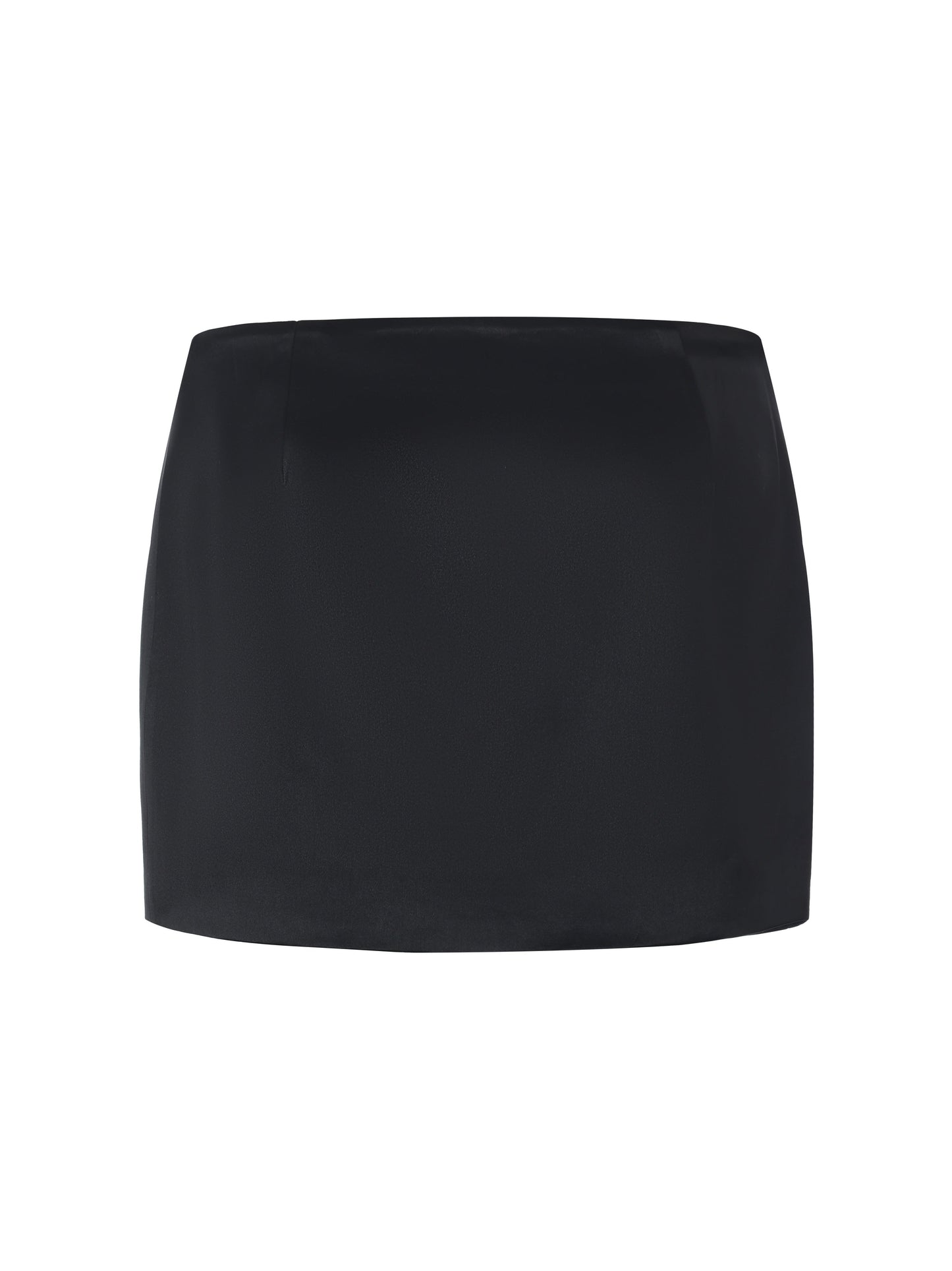 Ayla Satin Black Mini Skirt