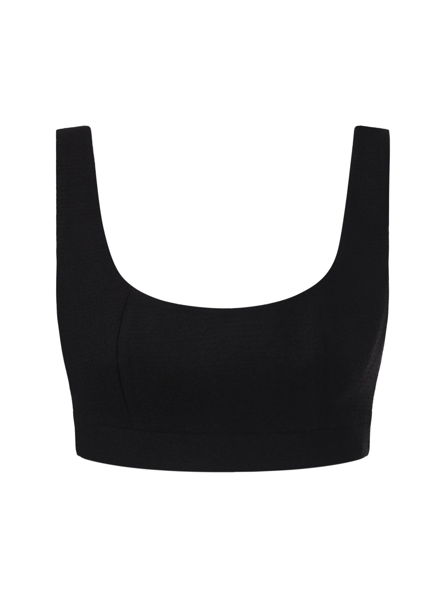Natalia Tailored Cropped Black Top