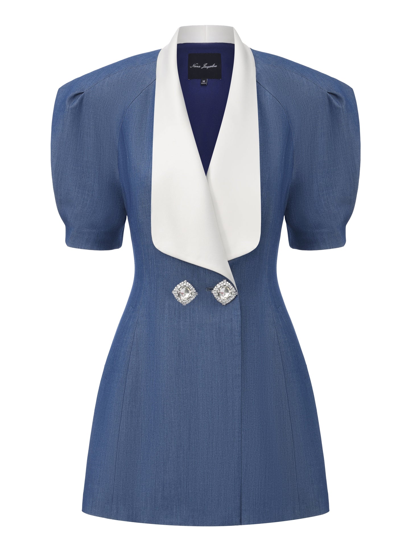 Alia Puff Sleeve Blue Dress