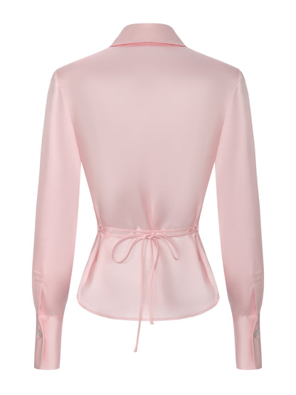 Eva Tie-Back Pink Shirt