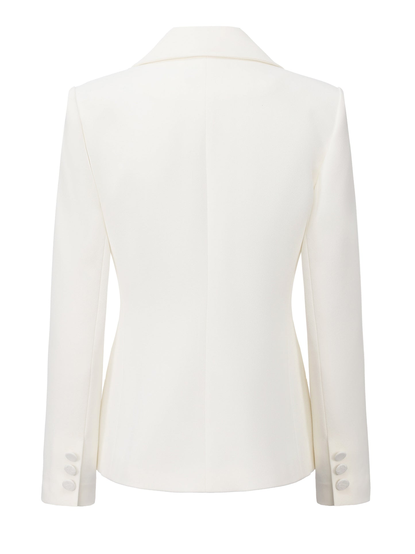 Margot Peak-Lapel White Blazer