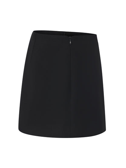 Alina Straight Black Mini Skirt