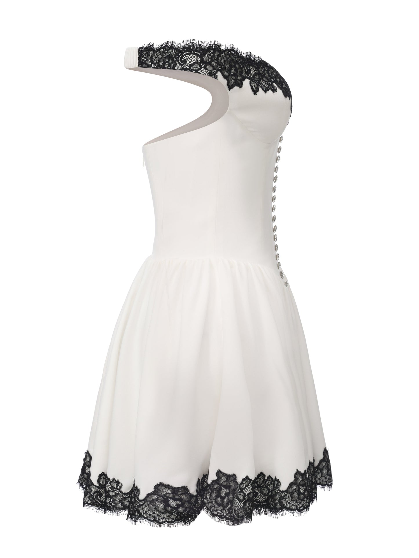 Isabela Lace Trim Off-Shoulder Mini Dress