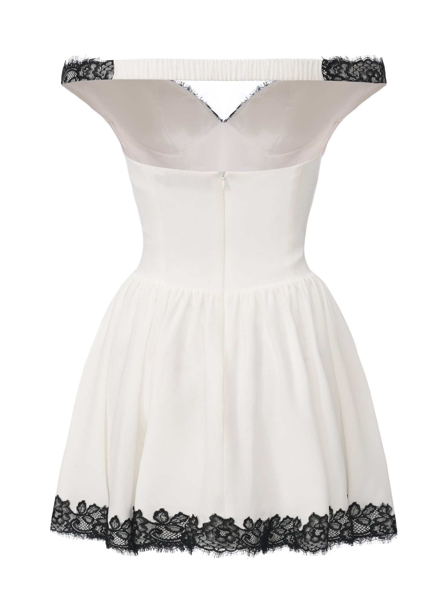 Isabela Lace Trim Off-Shoulder Mini Dress