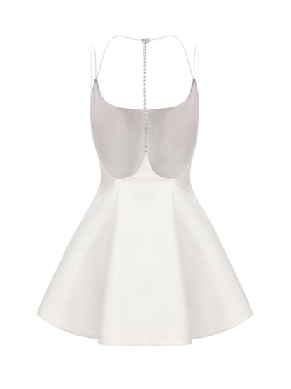 Giana Open-Back White Dress
