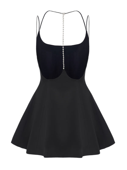 Giana Open-Back Black Dress