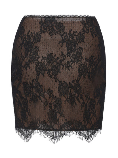 Alexandra Lace Black Skirt