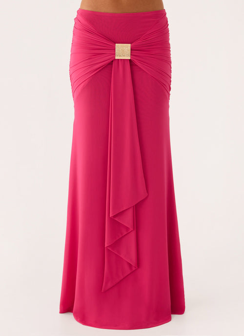 Miyah Maxi Skirt - Berry