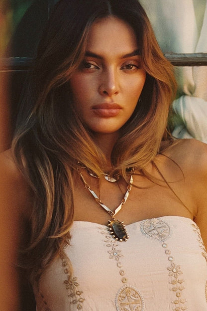 Moonbeam Gold Statement Necklace