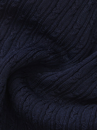 Ivy Colorblock Navy Knit Mini Dress
