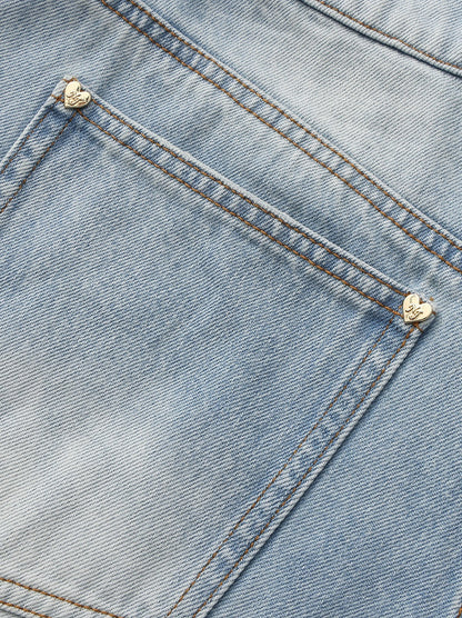 Ava Low-Rise Light Blue Straight Leg Jeans
