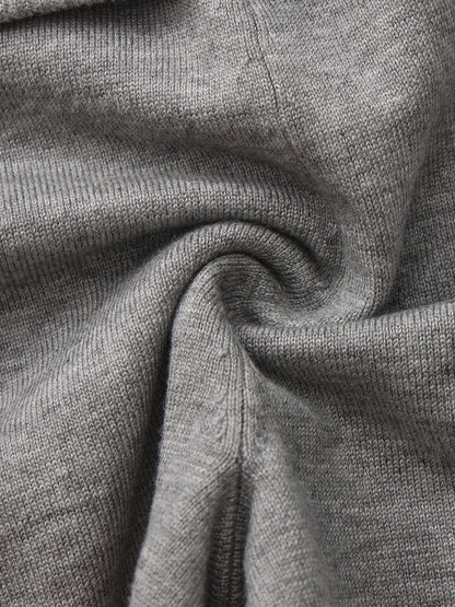 Millie Fold-Over Waistband Grey Knit Shorts