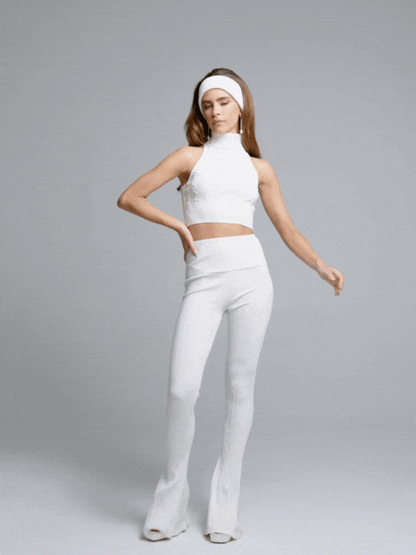 Janelle Knit Top (White) (Final Sale)