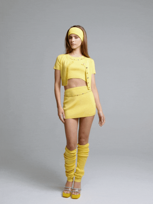 Kennedy Knit Top Set (Yellow) (Final Sale)