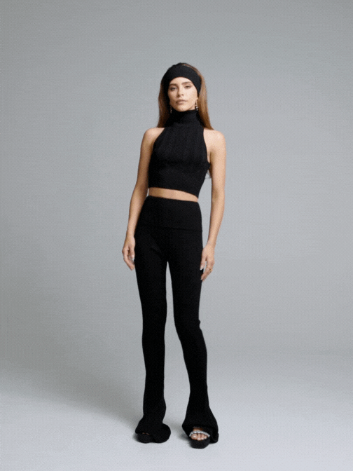 Janelle Knit Pants (Black) (Final Sale)