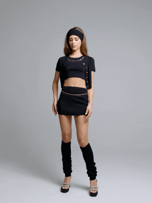 Kennedy Knit Skirt (Black) (Final Sale)