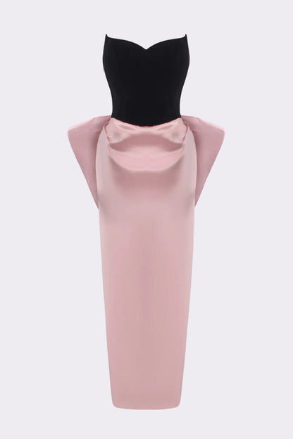 Amor Strapless Velvet Maxi Dress