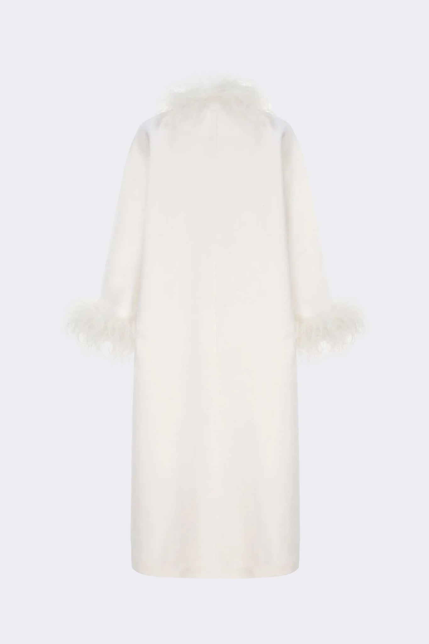 Nina Feather Coat (White) (Final Sale)