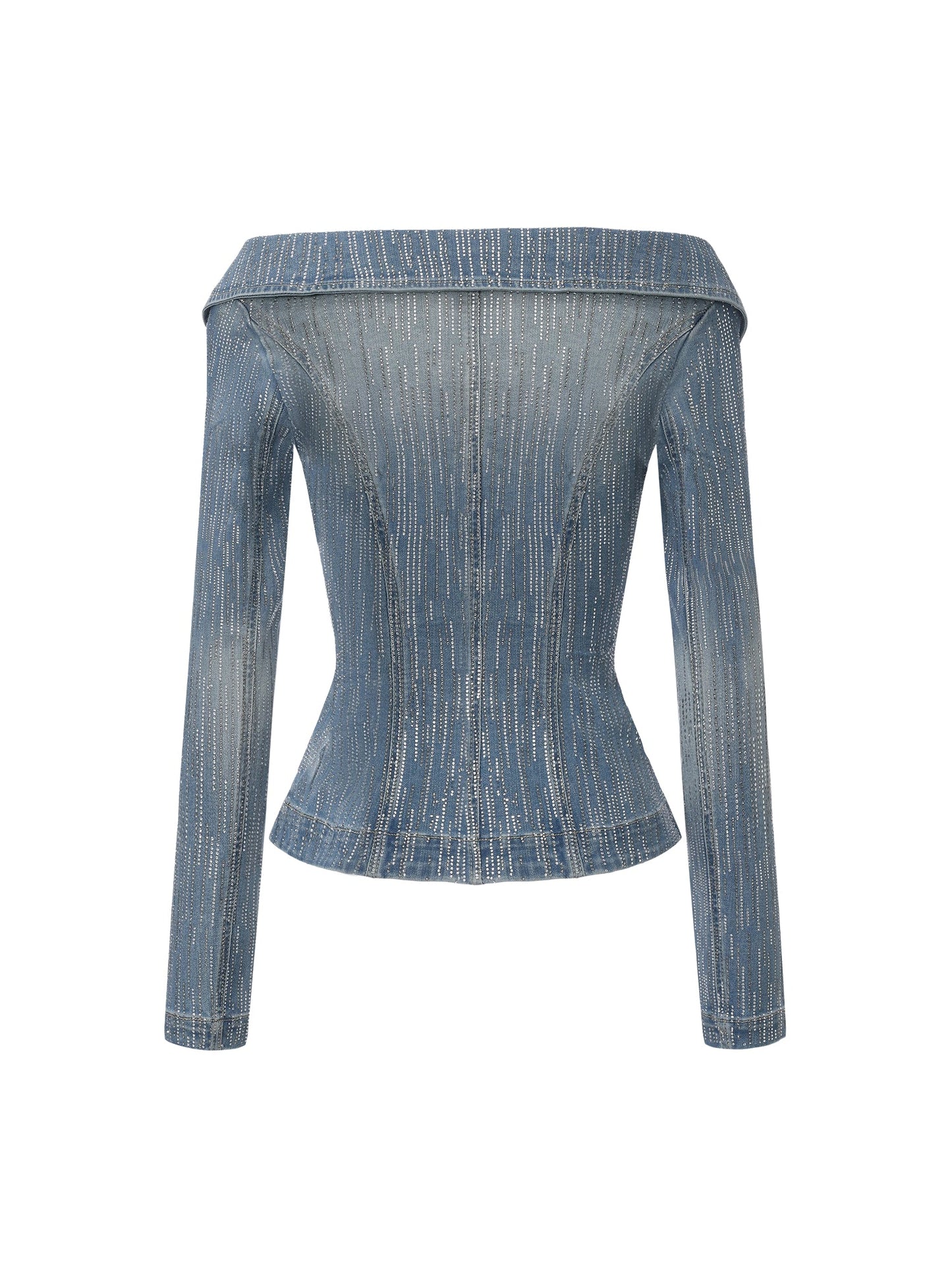 Monique Crystal Blue Denim Top
