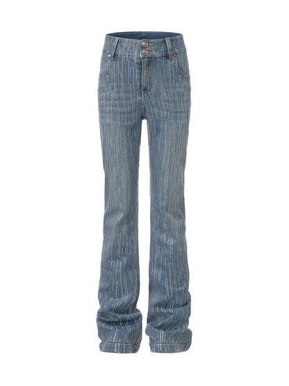 Gia High-Waist Crystal Jeans