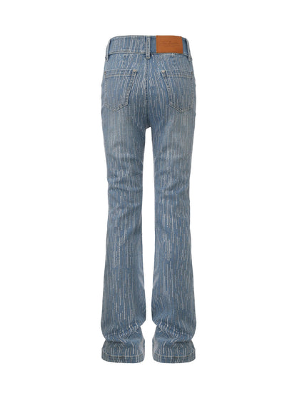 Gia High-Waist Crystal Jeans