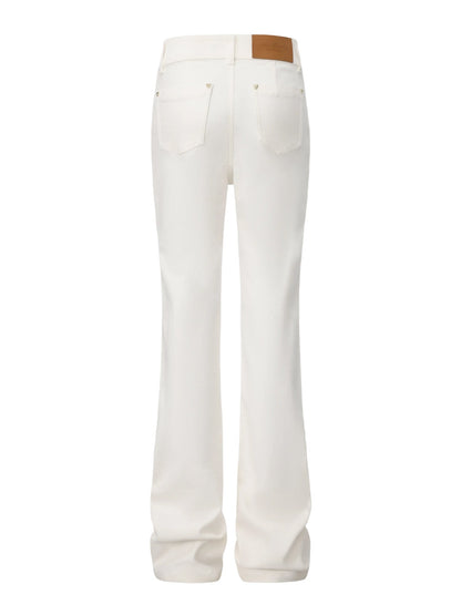 Bettina High-Waist White Denim Jeans